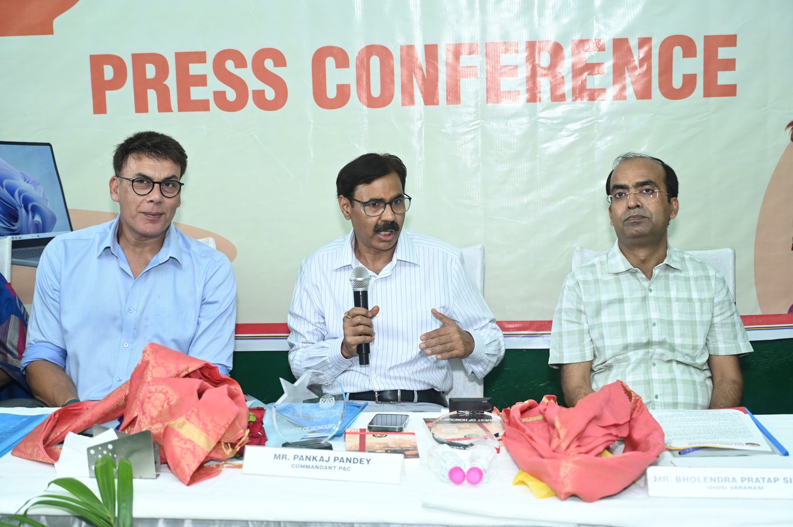 Press conference at the Project Gyan inauguration